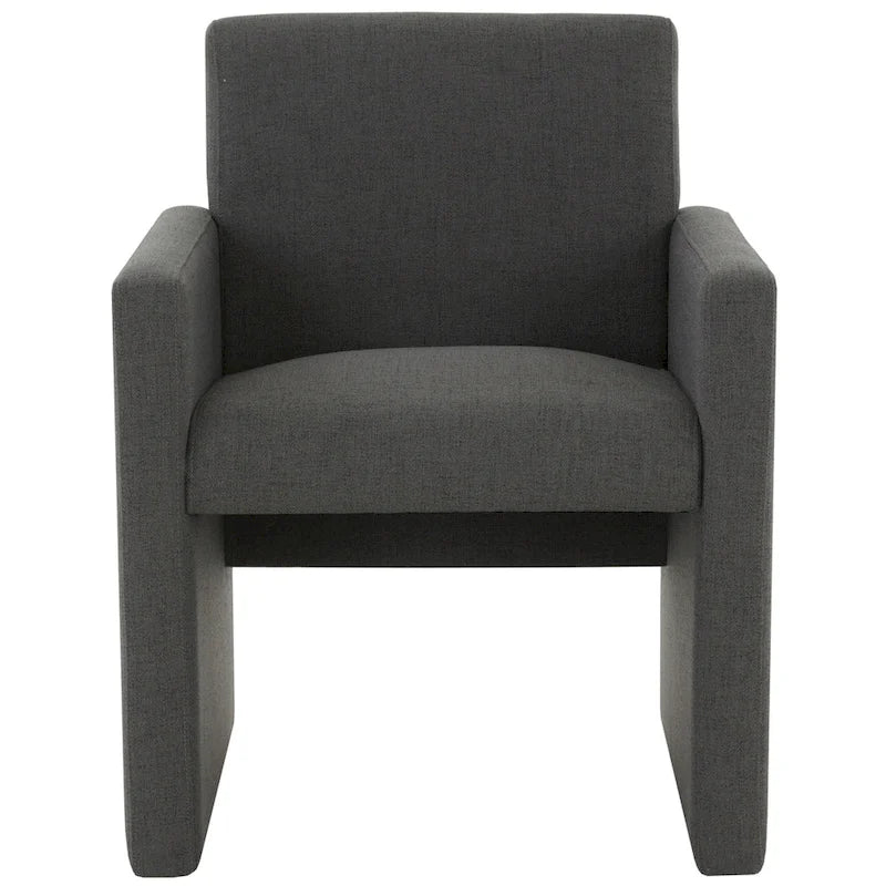 SAFAVIEH Couture Gunna Linen Arm Chair - 26 W x 25 D x 33 H - 26Wx25Dx33H