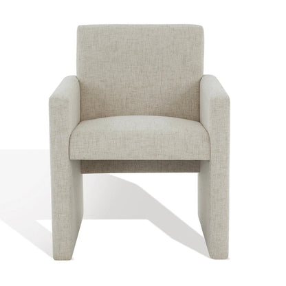 SAFAVIEH Couture Gunna Linen Arm Chair - 26 W x 25 D x 33 H - 26Wx25Dx33H
