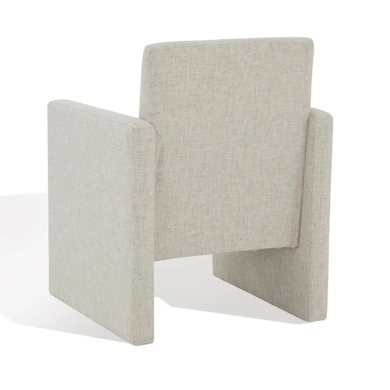 SAFAVIEH Couture Gunna Linen Arm Chair - 26 W x 25 D x 33 H - 26Wx25Dx33H