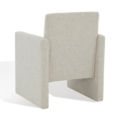 SAFAVIEH Couture Gunna Linen Arm Chair - 26 W x 25 D x 33 H - 26Wx25Dx33H