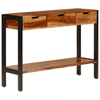 vidaXL Sideboard with 3 Drawers 43.3x13.8x29.5 Solid Sheesham Wood