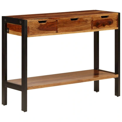 vidaXL Sideboard with 3 Drawers 43.3x13.8x29.5 Solid Sheesham Wood
