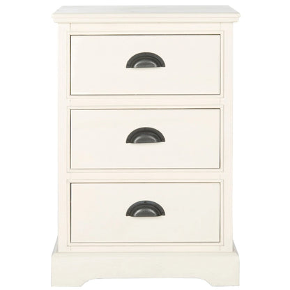 SAFAVIEH Claudine Grey 3-Drawer Storage Side Table - 17.7 x 13.8 x 26.8 - 18Wx14Dx26H
