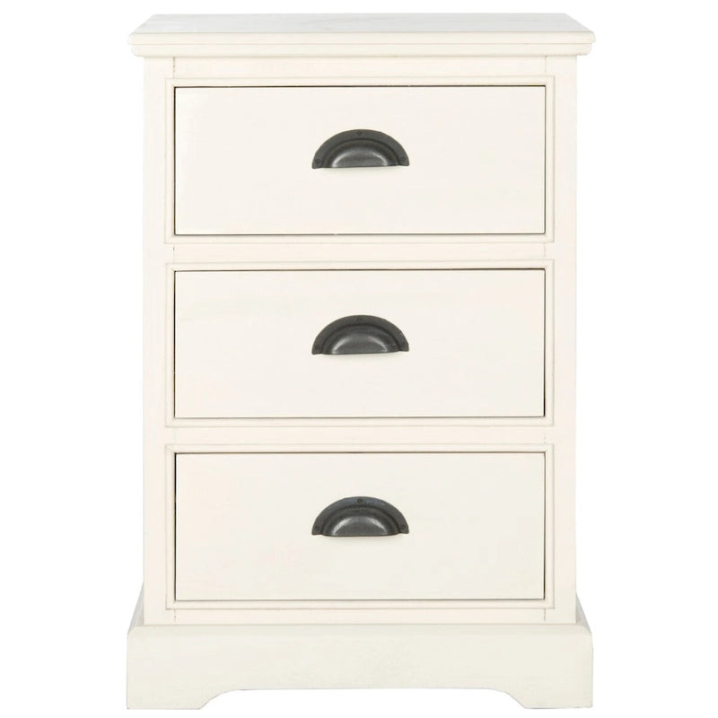 SAFAVIEH Claudine Grey 3-Drawer Storage Side Table - 17.7 x 13.8 x 26.8 - 18Wx14Dx26H
