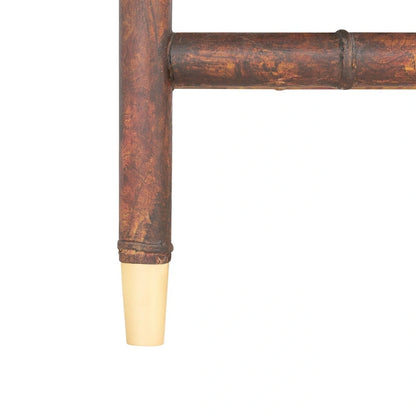 SAFAVIEH Franc Dark Brown/ Gold 2-Drawer 1-Shelf Console Table - 42 W x 15.8 L x 29 H - 42Wx16Dx29H