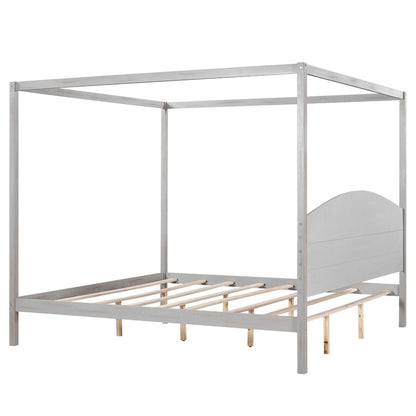 King Size Canopy Platform Bed
