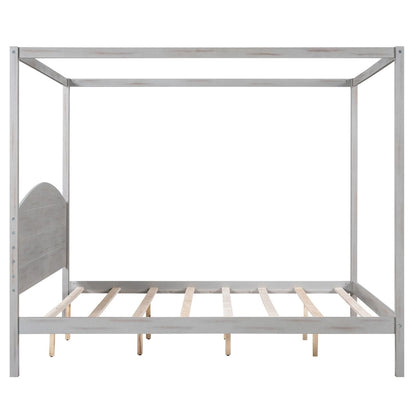 King Size Canopy Platform Bed