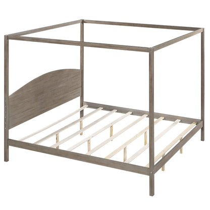 King Size Canopy Platform Bed