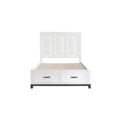 Saratoga 3 Piece White Modern Storage Platform Bedroom Set
