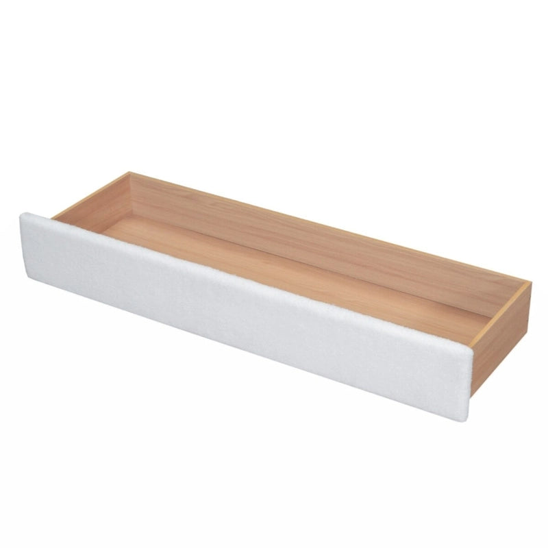 Teddy Fleece Queen Size Upholstered Platform Bed with Drawer