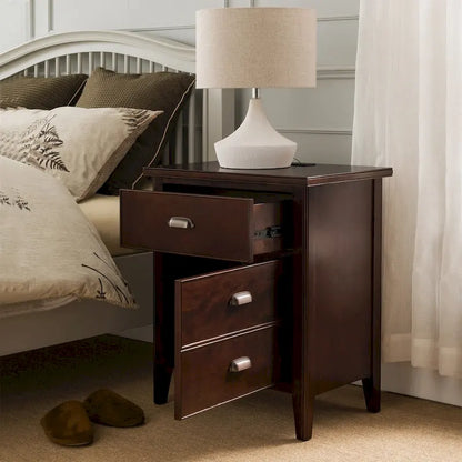 Leick Home 10522-GR Laurent 3 Drawer Nightstand Set of 2