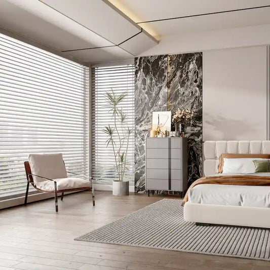 5-Drawer Modern Wooden Dresser with Adjustable Metal Legs