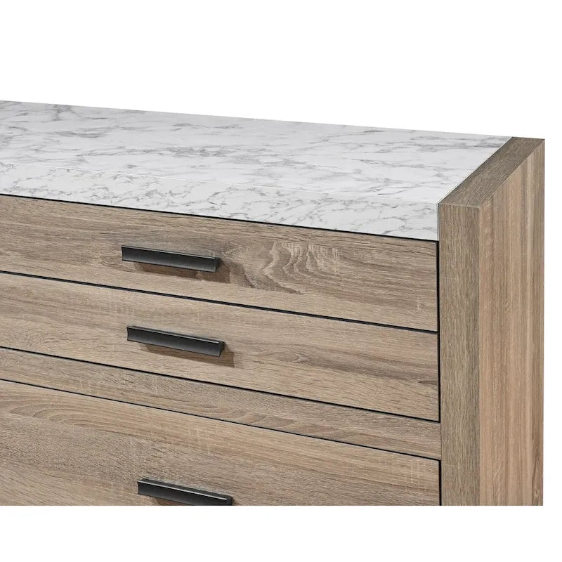 Daemon 4 Piece Light Brown Panel Bedroom Set