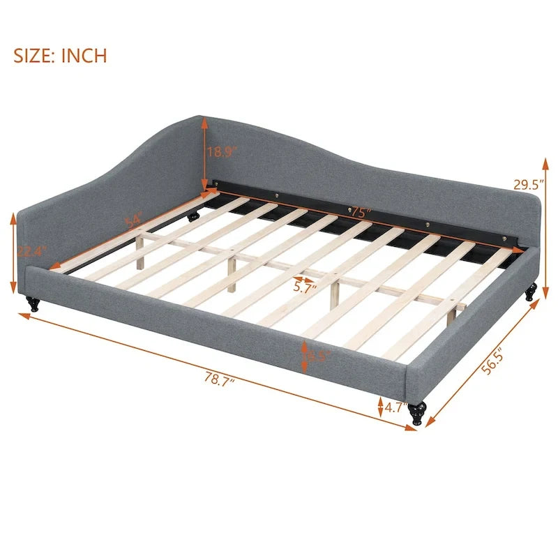 Full Size L-Shaped Linen Daybed