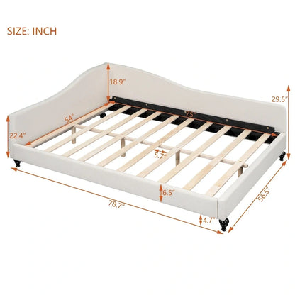 Full Size L-Shaped Linen Daybed