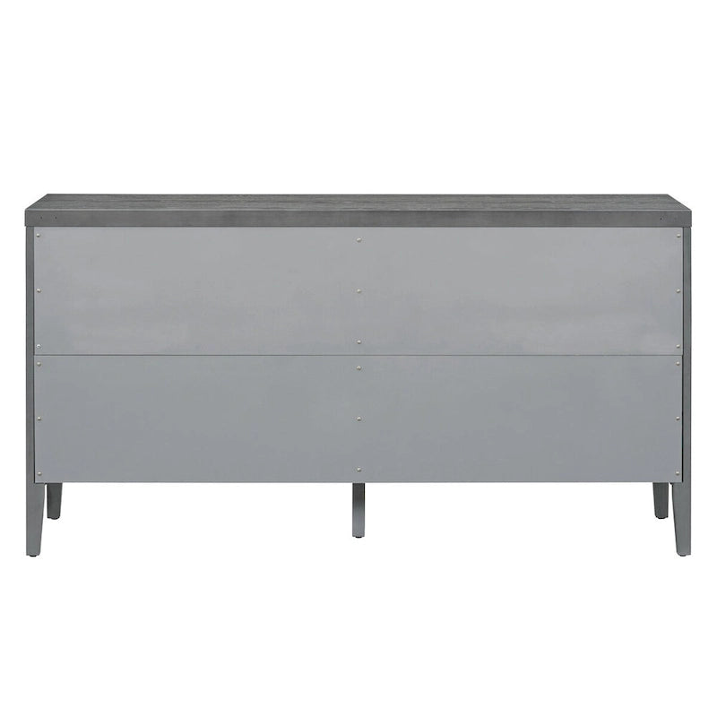 Retro Sideboard door with Circular Groove Design cabinets - N/A