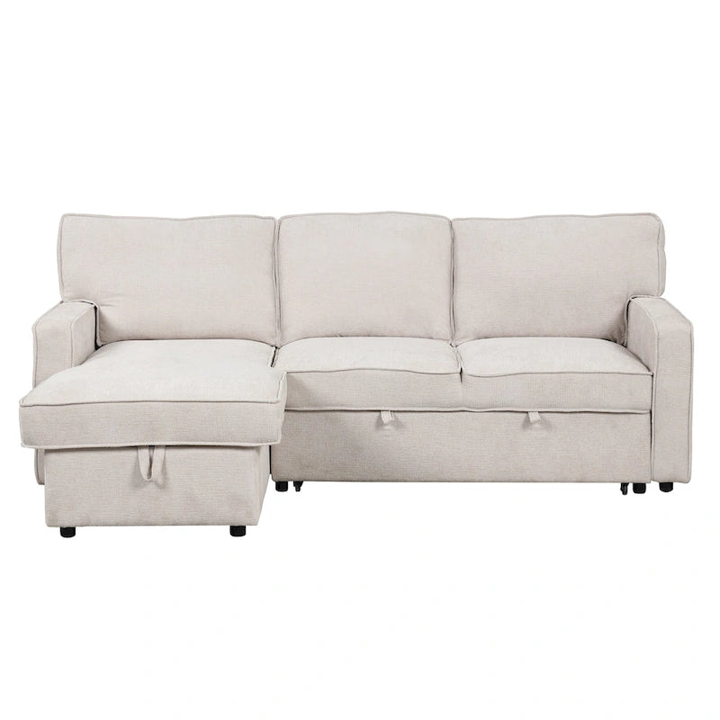 Upholstery Sleeper Sectional Sofa with Storage and USB port