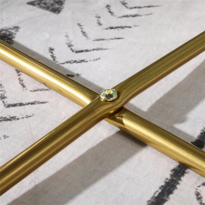 Silky Velvet Upholstered Accent Chair with Gold Tone Finished Base