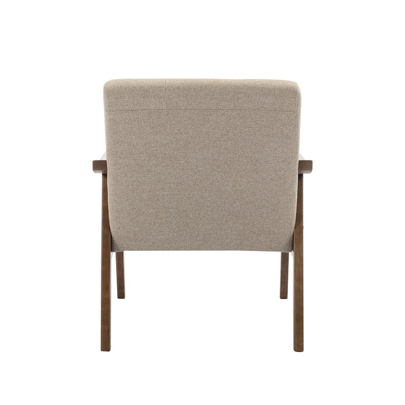 Porthos Home Galina Fabric Accent Chair with Rubberwood Legs