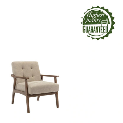 Porthos Home Galina Fabric Accent Chair with Rubberwood Legs