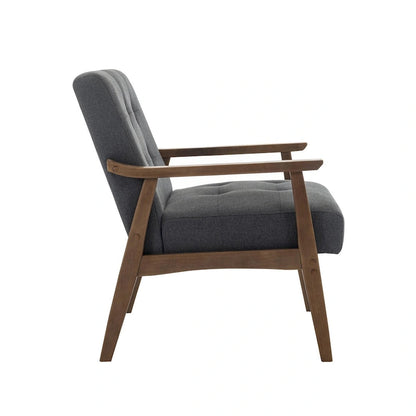 Porthos Home Galina Fabric Accent Chair with Rubberwood Legs