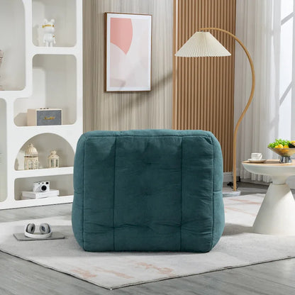 Fluffy bean bag chair with memory foam and ottoman