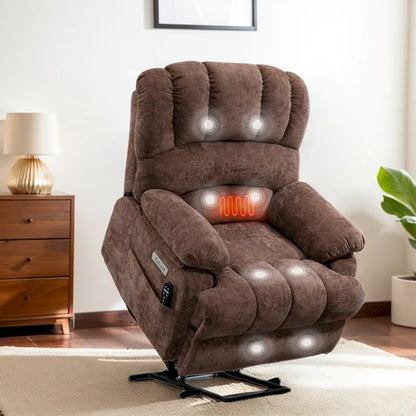 Chenille Large Electric Power Lift Massage & Heat, USB Port,Pockets