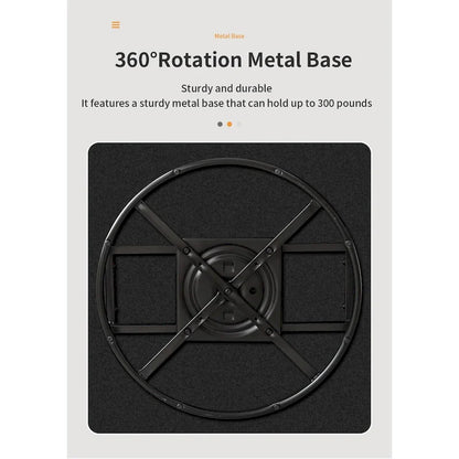 360 Degree Swivel Armchair Cotton linen fabric Ergonomic design Brass nail decorative armchair Living room chairs Black legs