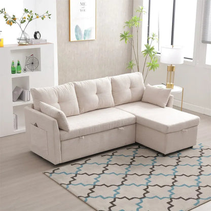L-Shaped Modular Sectional Sofa with Reversible Chaise and Storage