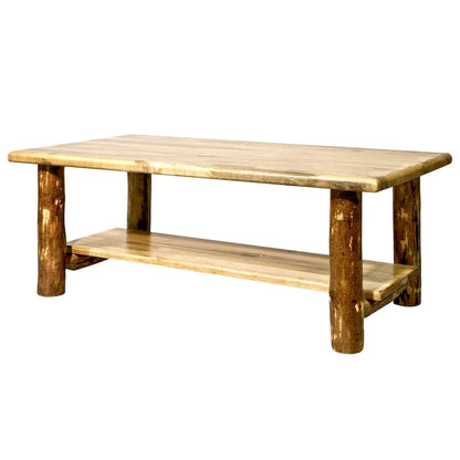 Montana Woodworks Glacier Country Collection Coffee Table with Shelf, Stained & Lacquered Finish