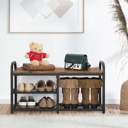 3 Tier Shoe Rack for Entryway - 11.82D x 31.7W x 17.56H