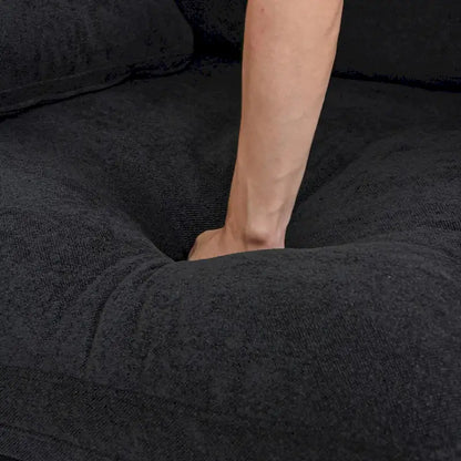 3PCS Living Room Sofa Set, Cloud Modular Sectional Sofa with Storage Ottoman