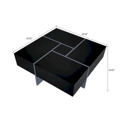 Unique Stylish Wooden Coffee Table with Sliding Extended Table Top