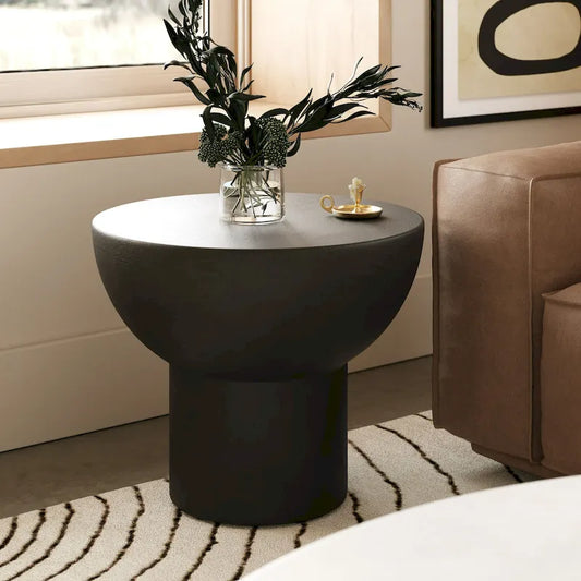 Modrest Fate Modern Black Concrete End Table