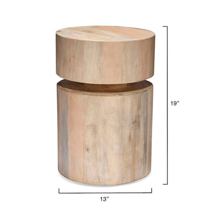 Jamie Young Dylan Wood Round Side Table