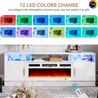 70Fireplace TV Stand with 36 Electric Fireplace