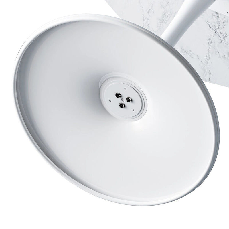 31.50 Modern Hexagonal Coffee Table with Printed Marble Top and Metal Base for Dining Room, Kitchen and Living Room