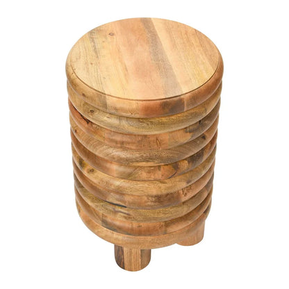 Dossier Vintage Solid Wood End Table or Stool