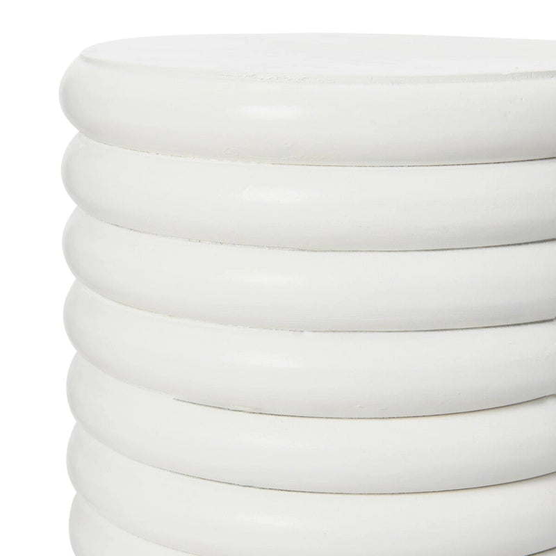 Dossier Vintage Solid Wood End Table or Stool