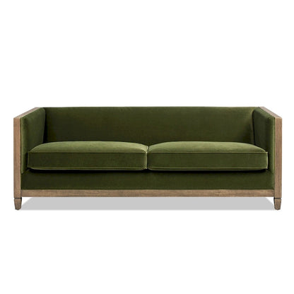 Georgia 81 Oak Wood & Rattan Sofa