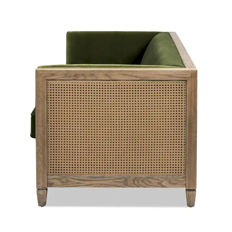 Georgia 81 Oak Wood & Rattan Sofa