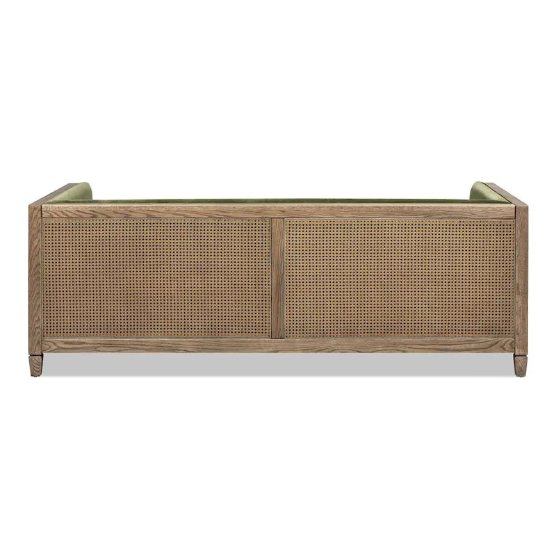 Georgia 81 Oak Wood & Rattan Sofa