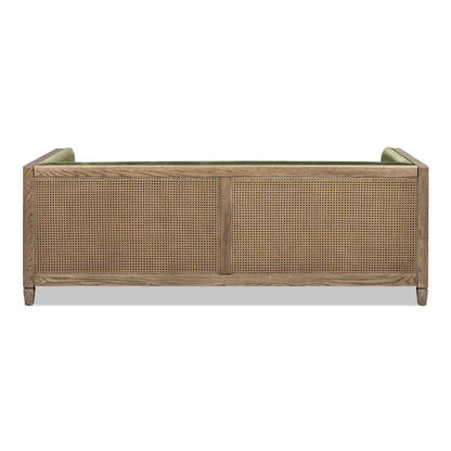Georgia 81 Oak Wood & Rattan Sofa