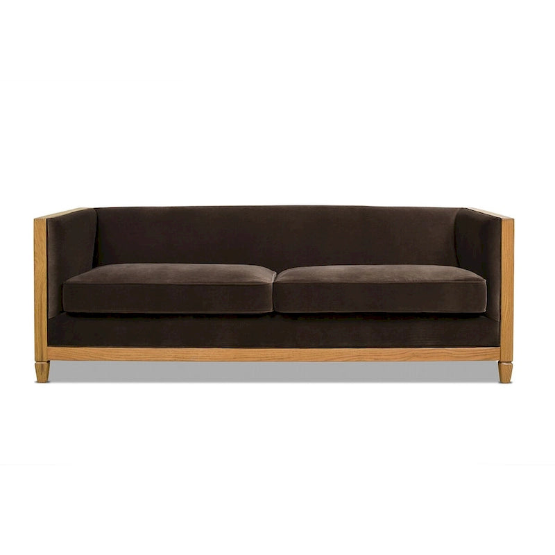 Georgia 81 Oak Wood & Rattan Sofa