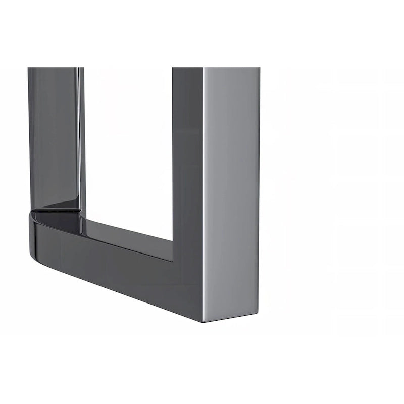 Lior Rectangular Dining Table with Glass/Sintered Stone Tabletop in Steel