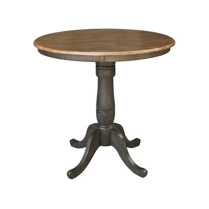 36 Round Counter Height Table With 2 X-Back Stools - 3 Piece Set