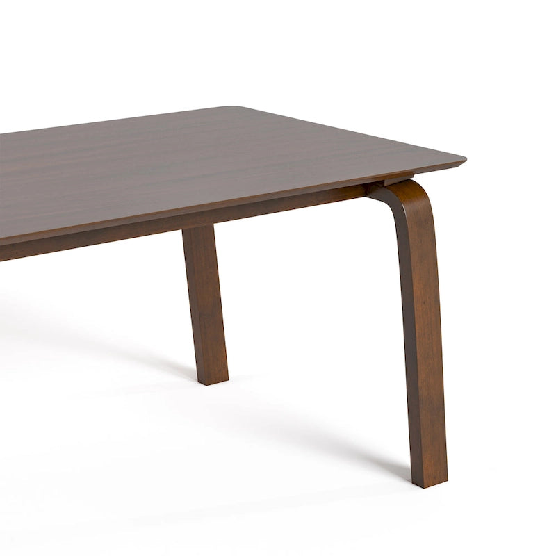 Furniture of America Beau I Mid-century Walnut 7-Piece Rectangle Dining Table Set