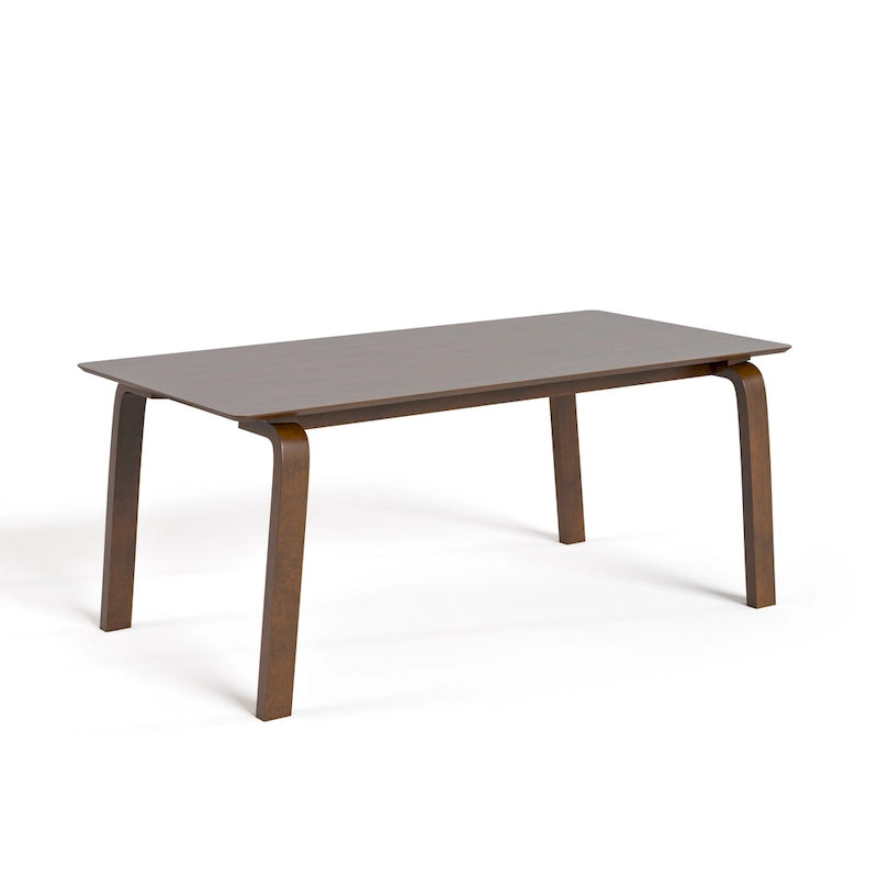 Furniture of America Beau I Mid-century Walnut 7-Piece Rectangle Dining Table Set