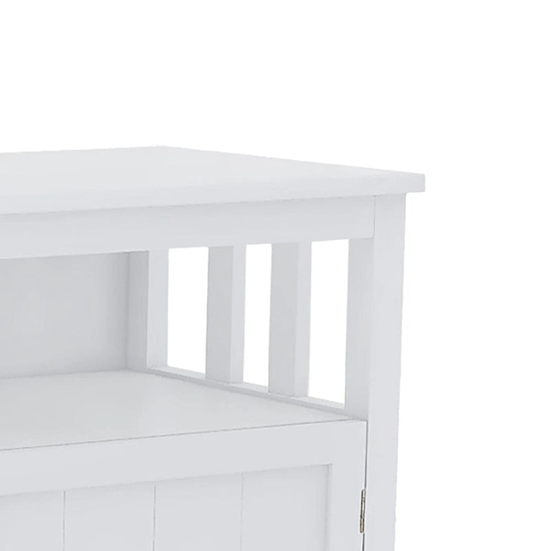 Classic Minimalist Wooden Sideboard with a Cabinet and an Open Storage Compartment