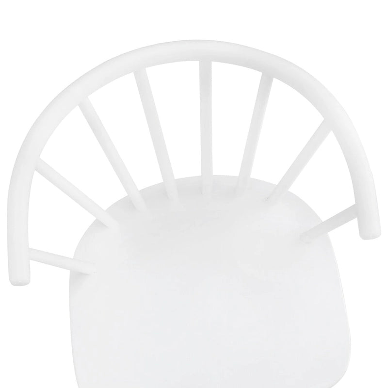 Modern Kitchen Wooden Spindle Back Armless Set of 4 Dining Chairs